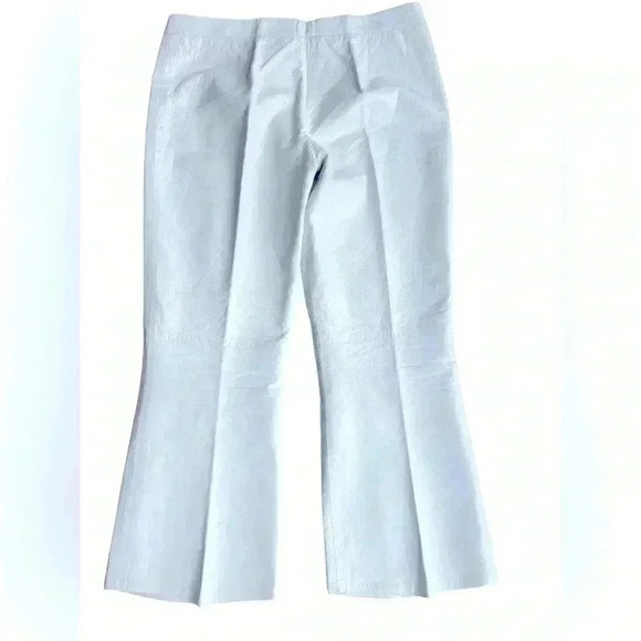 Peter Som White Leather Cropped Pants - Picture 15 of 15